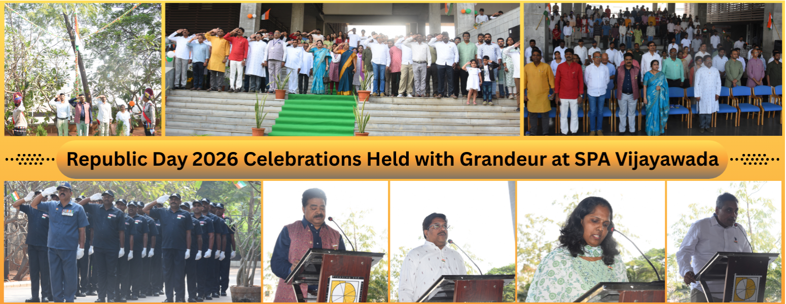SPA Vijayawada celebrates the 77th Republic Day with patriotic fervour on 26 January 2026.