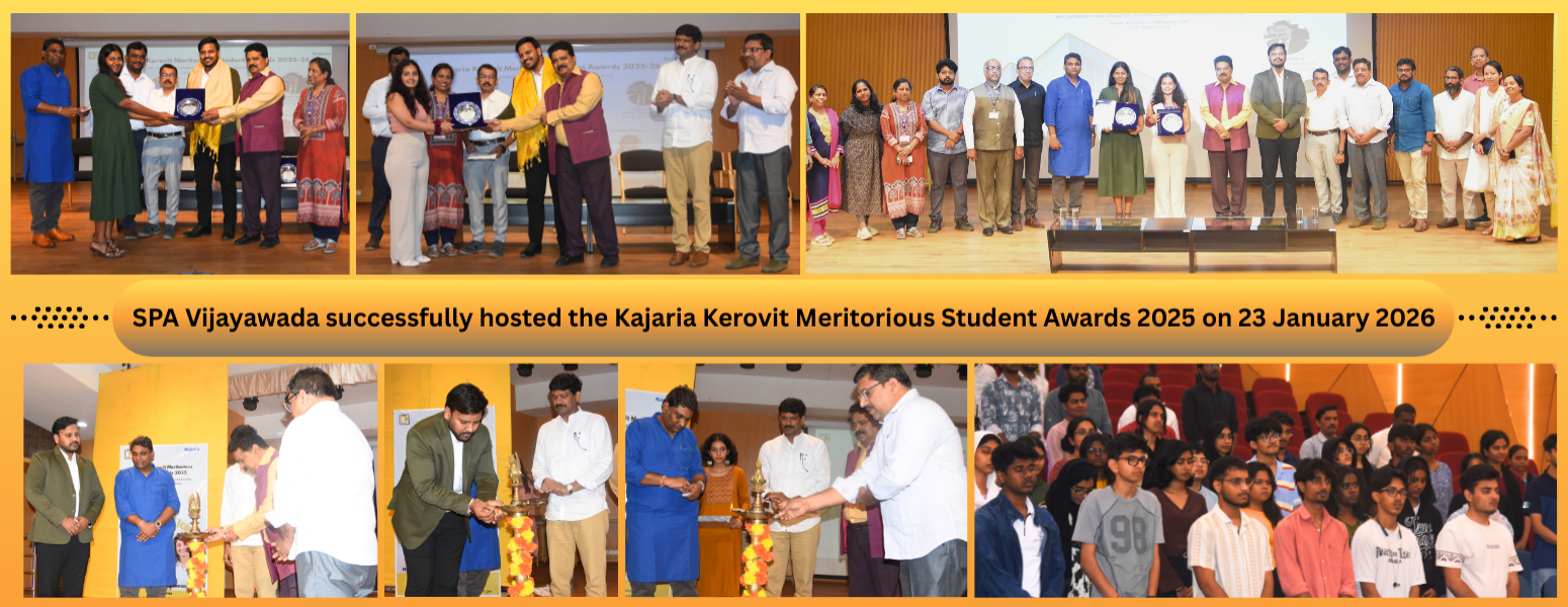 Kajaria Kerovit Meritorious Student Awards 2025 successfully held at SPA Vijayawada on 23 January 2026 at Krishnaveni Sabhagar.